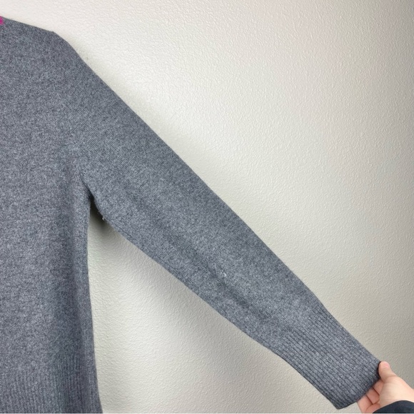 Apt.9 Women's Medium 100% Cashmere Argyle Button Front Cardigan Sweater Academia - Picture 16 of 16